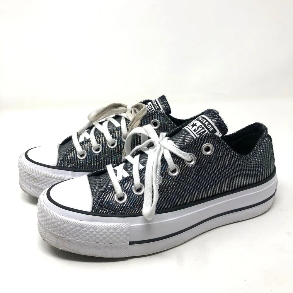Converse Chuck Taylor All Star Lift Platform Sneakers Womens 5.5 Shimmer